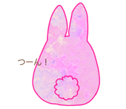 rabbit whose color is like a dream sticker #12431929
