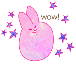 rabbit whose color is like a dream sticker #12431937