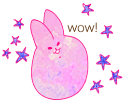 rabbit whose color is like a dream sticker #12431937