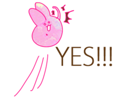 rabbit whose color is like a dream sticker #12431939