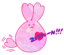 rabbit whose color is like a dream sticker #12431947