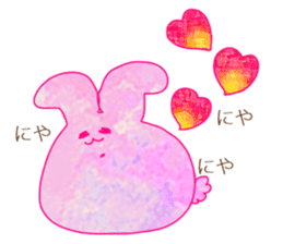 rabbit whose color is like a dream sticker #12431949