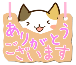 Mischievous a tortoiseshell cat sticker #12431998