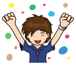 Mr. Dark eyebrows sticker #12432201