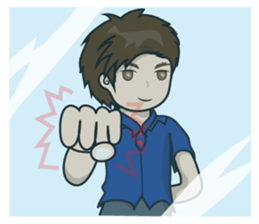 Mr. Dark eyebrows sticker #12432212