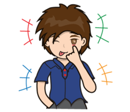 Mr. Dark eyebrows sticker #12432227