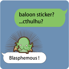Baloon Sticker of Cthulhu (E)