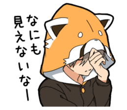 Animal hoodie boy sticker #12435006