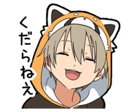 Animal hoodie boy sticker #12435009