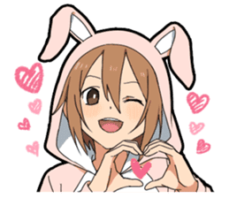 Animal hoodie boy sticker #12435011