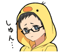 Animal hoodie boy sticker #12435022