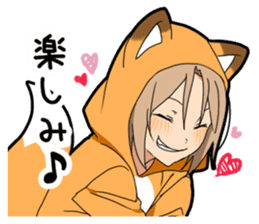 Animal hoodie boy sticker #12435029