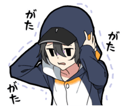 Animal hoodie boy sticker #12435033