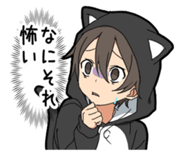 Animal hoodie boy sticker #12435042