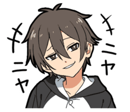 Animal hoodie boy sticker #12435043
