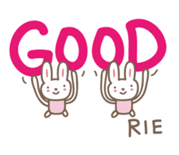 Cute rabbit sticker for Rie sticker #12438301
