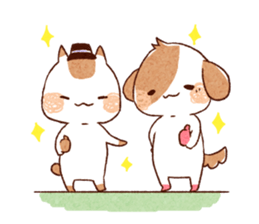 heart warming animals sticker #12438801