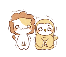 heart warming animals sticker #12438812