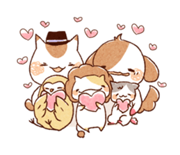 heart warming animals sticker #12438834