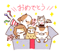 heart warming animals sticker #12438837