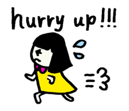 Girl of the black hair sticker #12438981