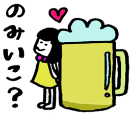 Girl of the black hair sticker #12438986