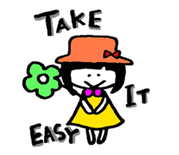 Girl of the black hair sticker #12438991