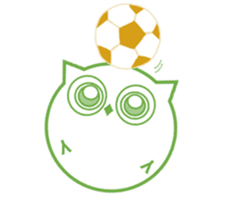 Green eyes owl sticker #12439191