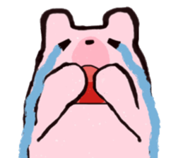 Pink bear's humor Sticker sticker #12439785
