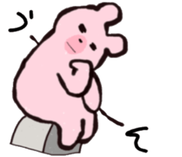 Pink bear's humor Sticker sticker #12439792