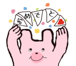 Pink bear's humor Sticker sticker #12439797