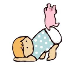 Pink bear's humor Sticker sticker #12439804
