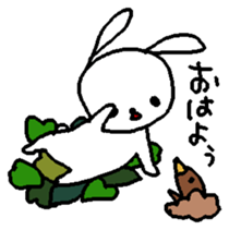 The daliy life of the healing rabbit sticker #12439846