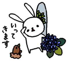The daliy life of the healing rabbit sticker #12439850