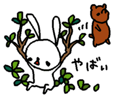 The daliy life of the healing rabbit sticker #12439880