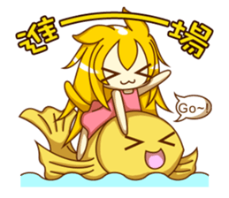 Cat Girl go around anywhere~Stock market sticker #12440408