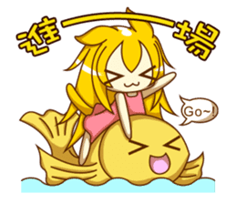 Cat Girl go around anywhere~Stock market sticker #12440408