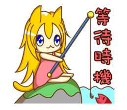 Cat Girl go around anywhere~Stock market sticker #12440434