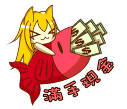 Cat Girl go around anywhere~Stock market sticker #12440445