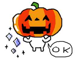 everyday stamp '' autumn Halloween'' sticker #12442560