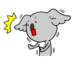 Big-eared koala sticker #12443595