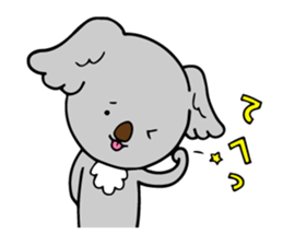 Big-eared koala sticker #12443599