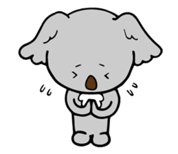 Big-eared koala sticker #12443600