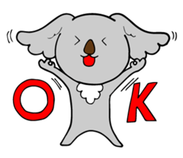 Big-eared koala sticker #12443608
