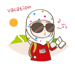 LAILA, Cute Muslim girl Version 2 sticker #12443906