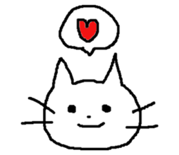 Sometimes invective white cat sticker #12444750