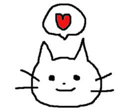 Sometimes invective white cat sticker #12444750