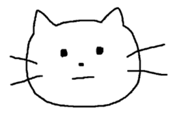 Sometimes invective white cat sticker #12444788