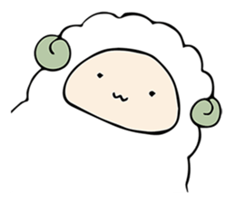 Company of a sheep sticker #12446315