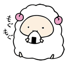 Company of a sheep sticker #12446319